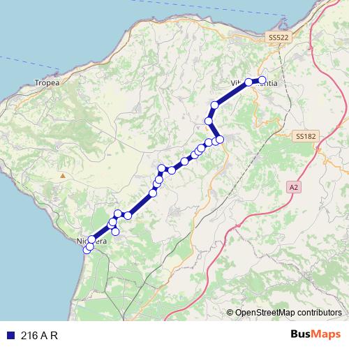 216 A R bus Line Map