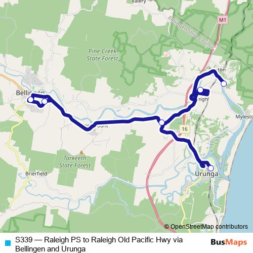 S339 bus Line Map