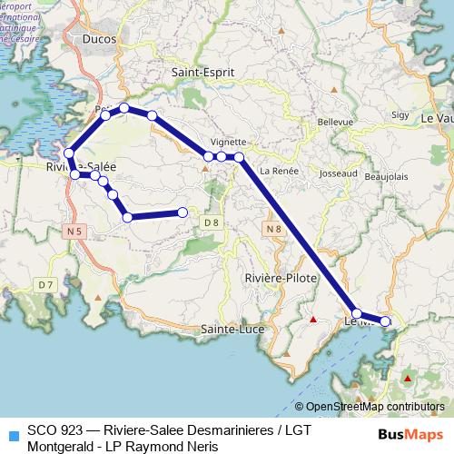 SCO 923 bus Line Map