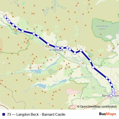 73 bus Line Map