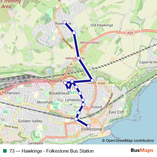 73 bus Line Map