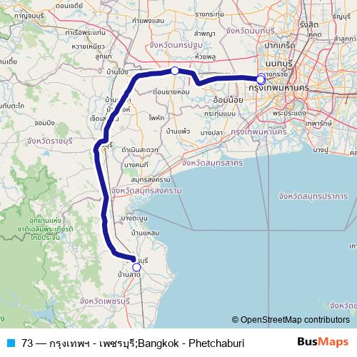 73 bus Line Map