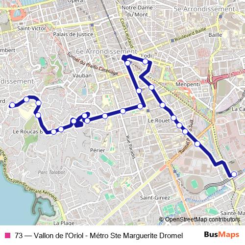 73 bus Line Map