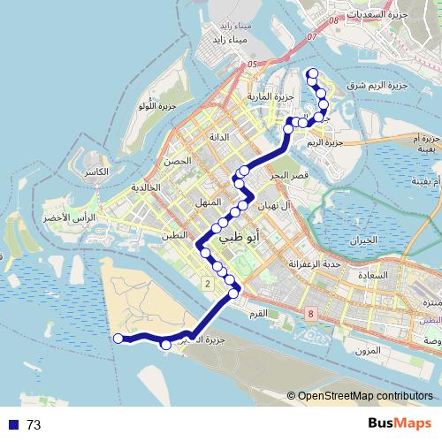73 bus Line Map