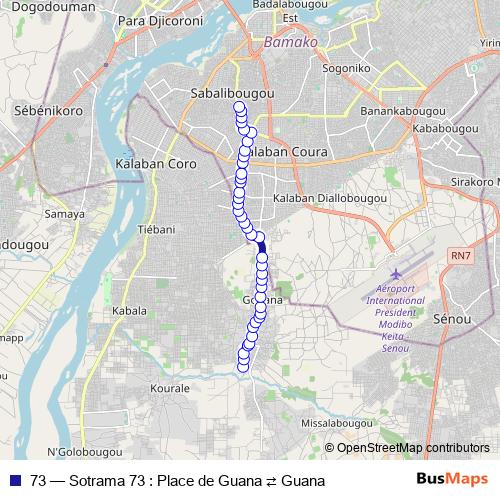 73 bus Line Map
