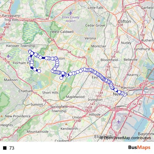 73 bus Line Map