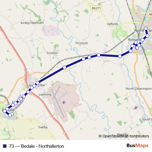 73 bus Line Map
