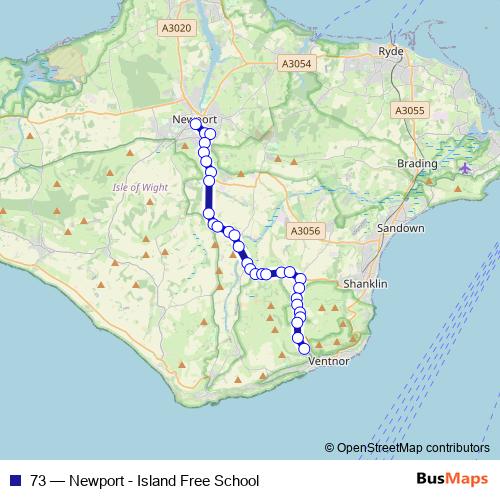 73 bus Line Map