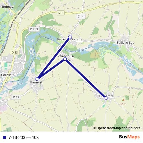 7-16-203 bus Line Map