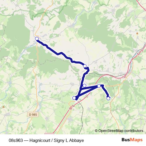 08s963 bus Line Map