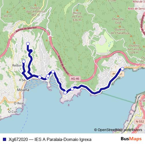 Xg672020 bus Line Map