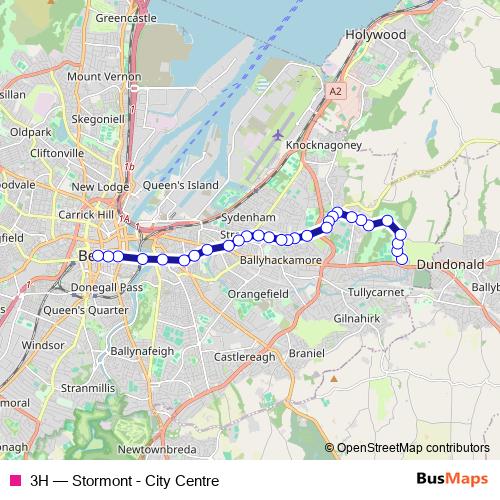 3H bus Line Map