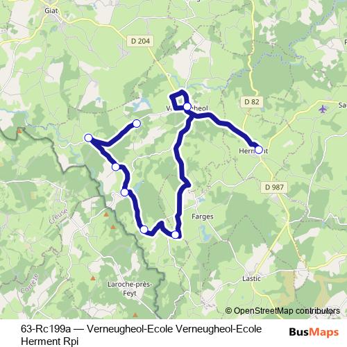 63-Rc199a bus Line Map