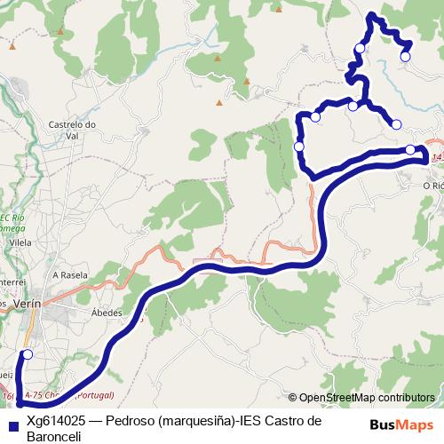 Xg614025 bus Line Map