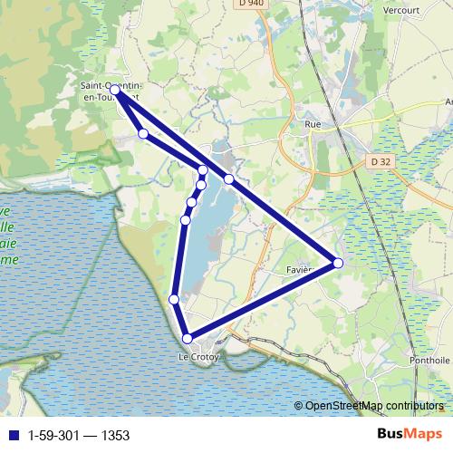 1-59-301 bus Line Map