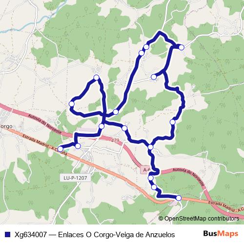 Xg634007 bus Line Map