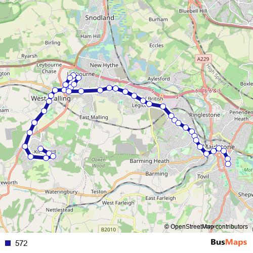 572 bus Line Map