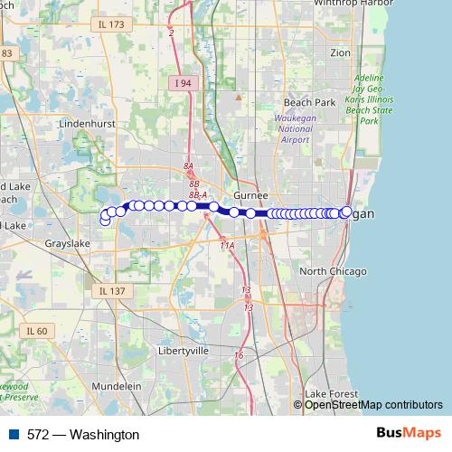 572 bus Line Map
