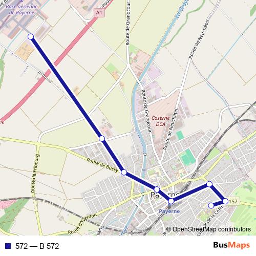572 bus Line Map