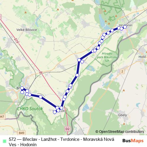 572 bus Line Map