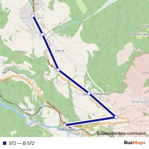 572 bus Line Map