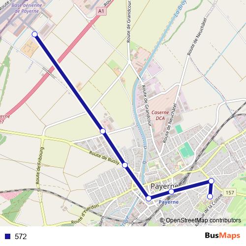 572 bus Line Map