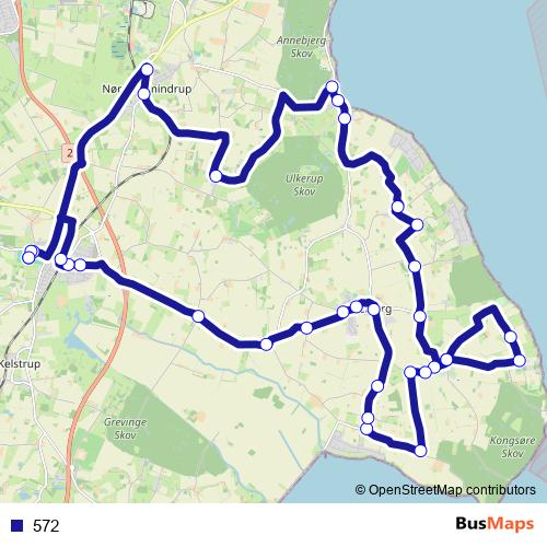 572 bus Line Map