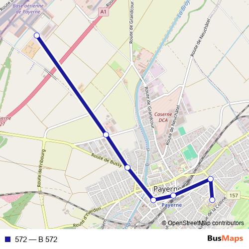 572 bus Line Map