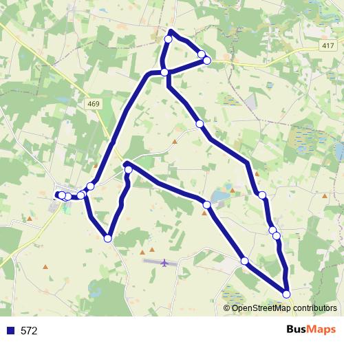 572 bus Line Map