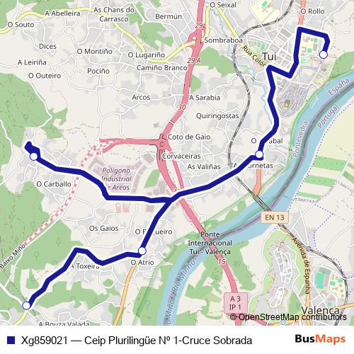 Xg859021 bus Line Map