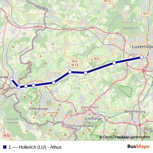 L rail Line Map