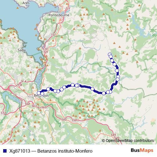 Xg871013 bus Line Map