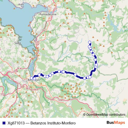 Xg871013 bus Line Map