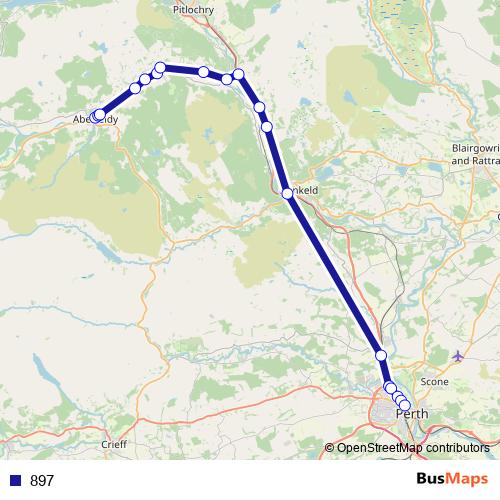 897 bus Line Map
