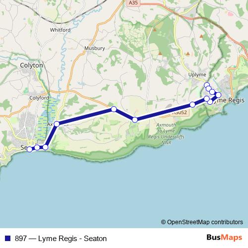 897 bus Line Map