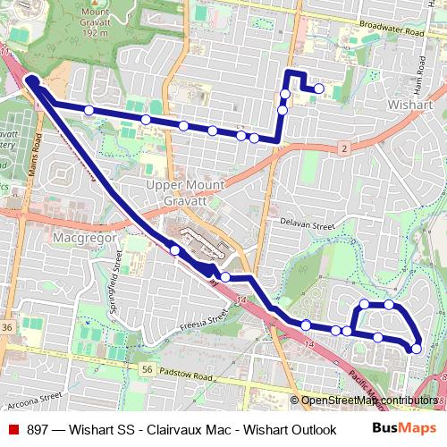 897 bus Line Map