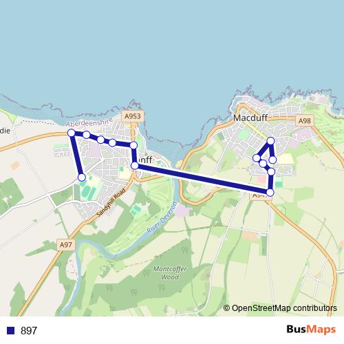 897 bus Line Map