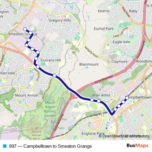 897 bus Line Map