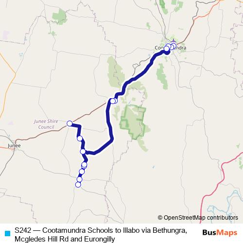 S242 bus Line Map