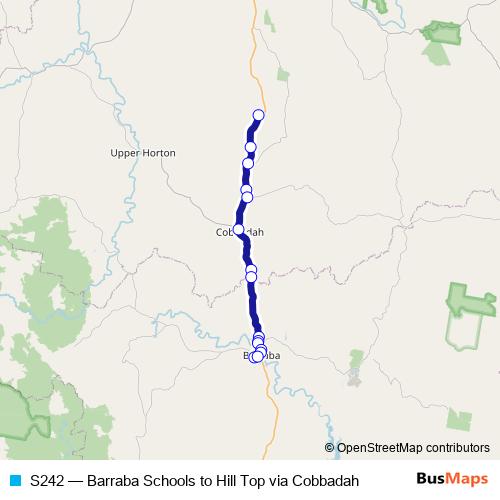 S242 bus Line Map