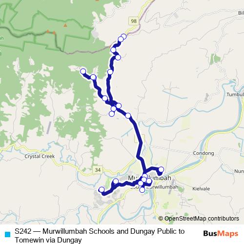 S242 bus Line Map