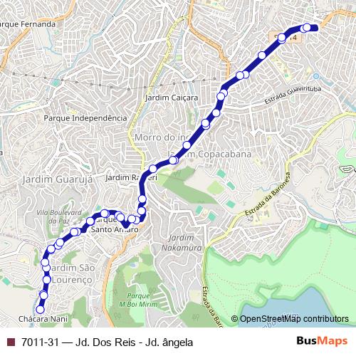 7011-31 bus Line Map