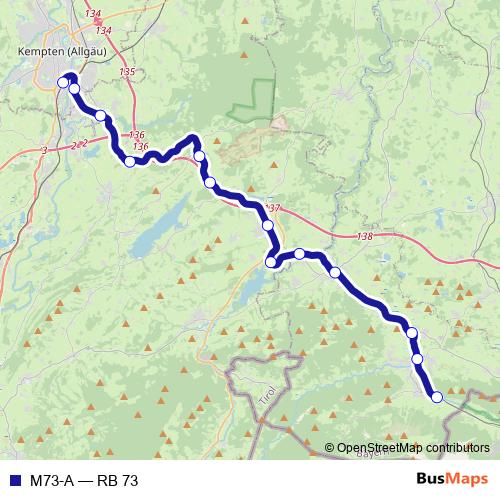 M73-A rail Line Map