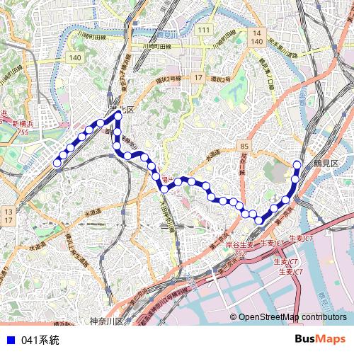 041계통 bus Line Map