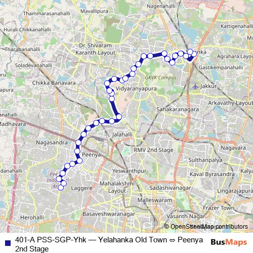 401-A PSS-SGP-Yhk bus Line Map