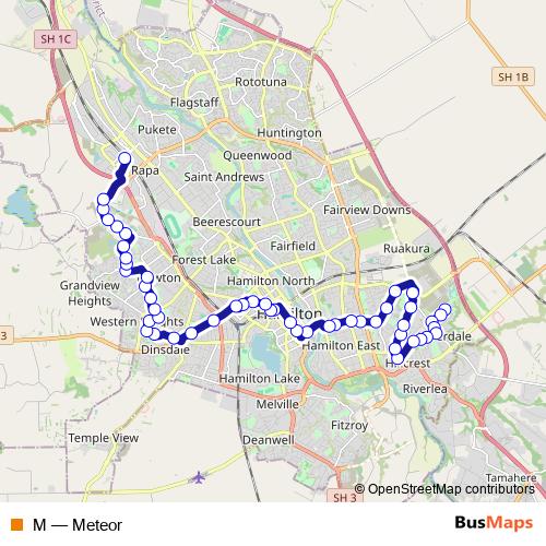 M bus Line Map