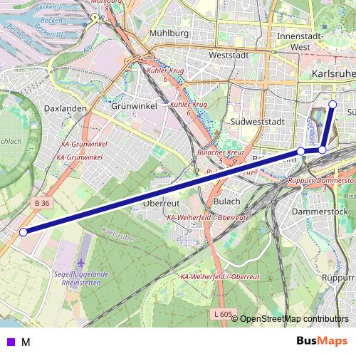 M bus Line Map