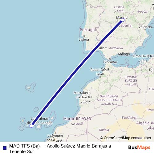 MAD-TFS (Ba) air Line Map