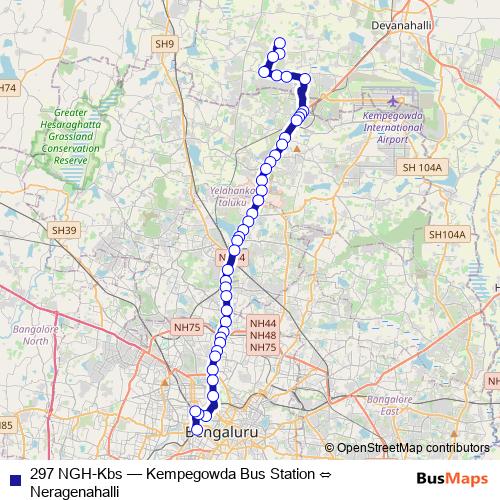 297 NGH-Kbs bus Line Map