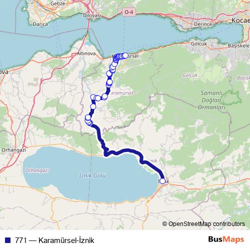771 bus Line Map